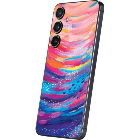 Rainbow Wave Brush Stroke by Etta Vee Galaxy S25 Skin